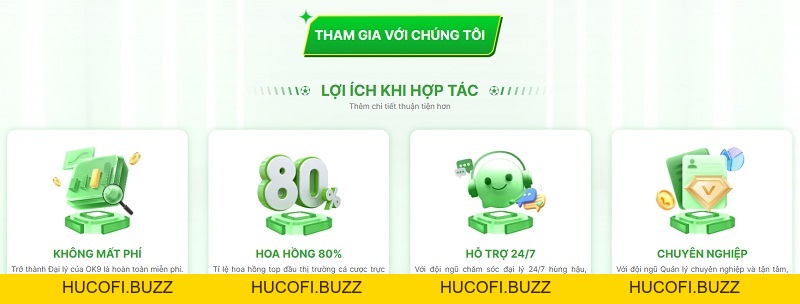 Đại Lý OK9 - Chính Sách Mới Nhất, Điều Kiện Tham Gia Đại Lý - HUCOFI.BUZZ Đại Lý OK9 - Chính Sách Mới Nhất, Điều Kiện Tham Gia Đại Lý - HUCOFI.BUZZ