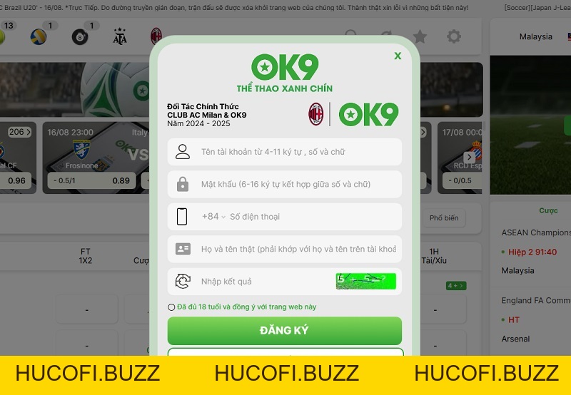Thể Thao OK9 - Sảnh Cá Cược Soi Kèo Hấp Dẫn Nhất Hành Tinh - HUCOFI.BUZZ